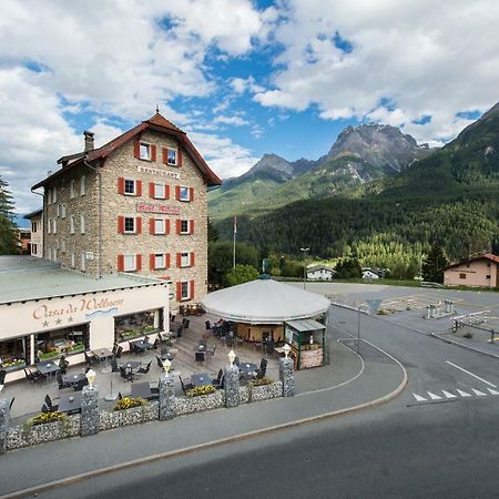 Hotel Bellaval Scuol Bagian luar foto